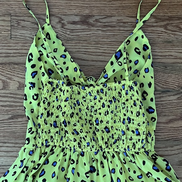 Jade Sky Yellow Black Leopard Animal Print Maxi Dress (Size M) - Picture 10 of 11